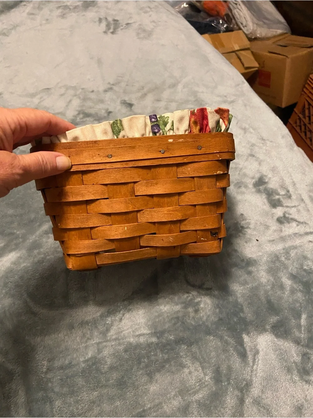 Longaberger 1989 large berry basket liner protector 9x9